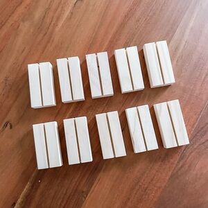 Elegant Cream Wood Card Holders for Events